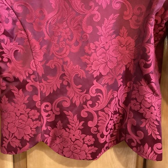 Vtg 80s Jessica McClintock Bridal Brocade Mother Of Bride Suit 8 Wedding Holiday - Picture 11 of 16